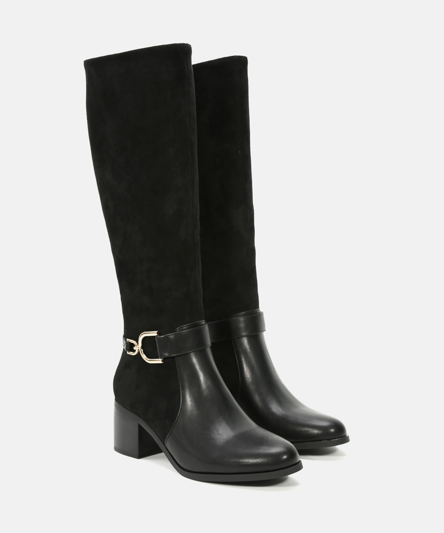 Botas salto adorno metálico image number null